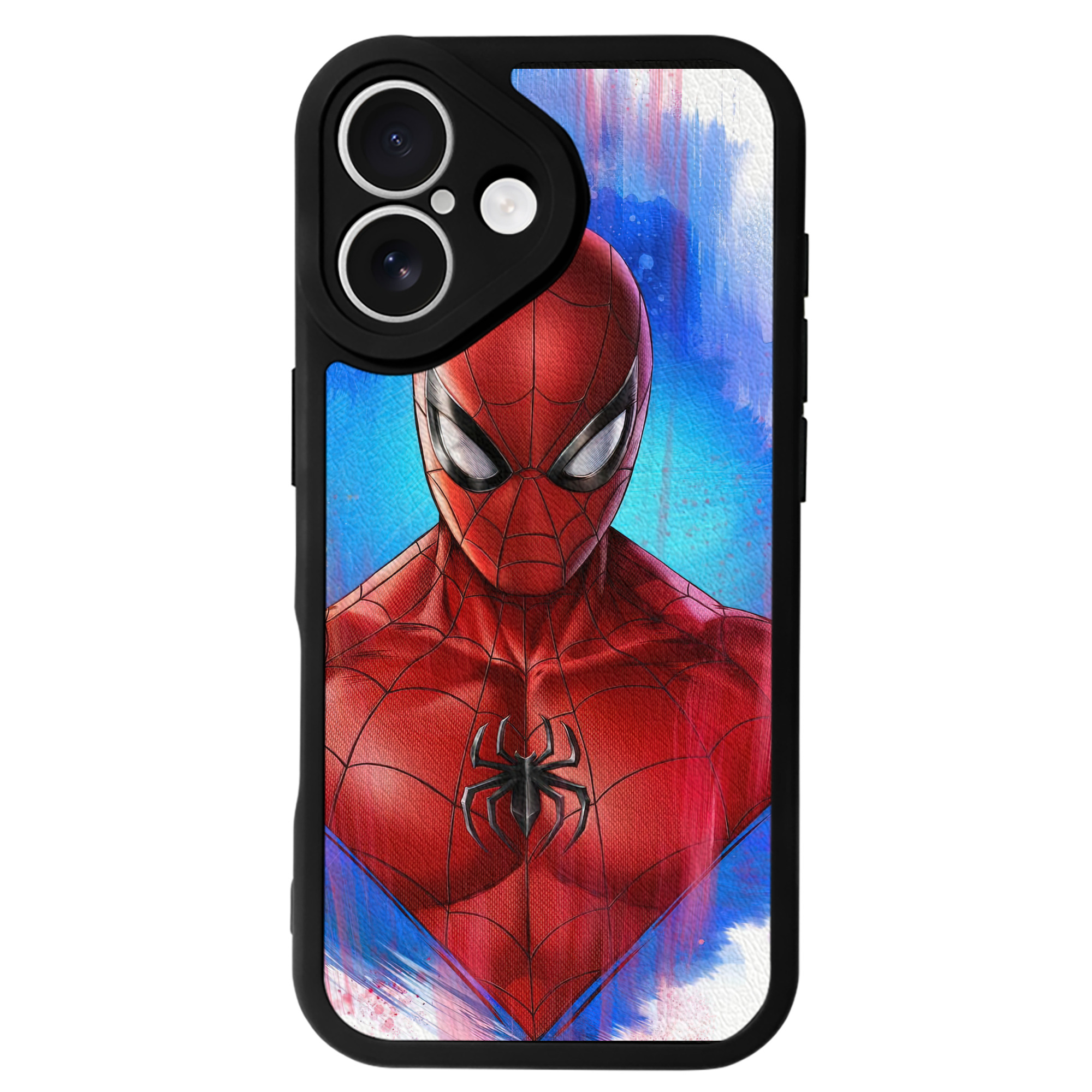 （画像用） Spider Man スパイダーマン 【iPhone 16シリーズ対応】シリコンスマホケース（レザー調） 材質：シリコン